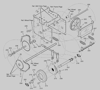 Drive Diagram and Parts List for 622505X0B 2004 Briggs and Stratton Snow Blower